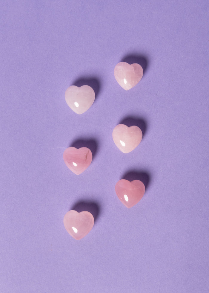 Rose Quartz Mini Hearts