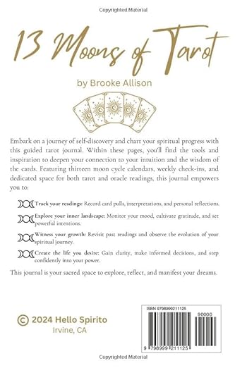 13 Moons of Tarot, A Guided Journal for Intuitive Living