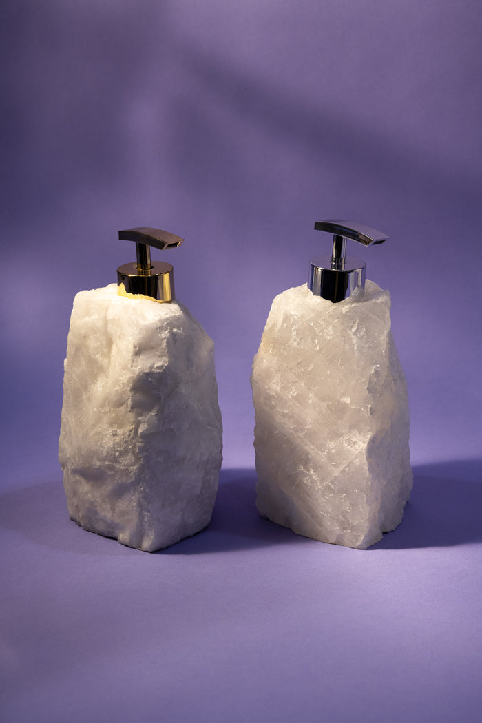 Milky Quartz Soap Dispenser