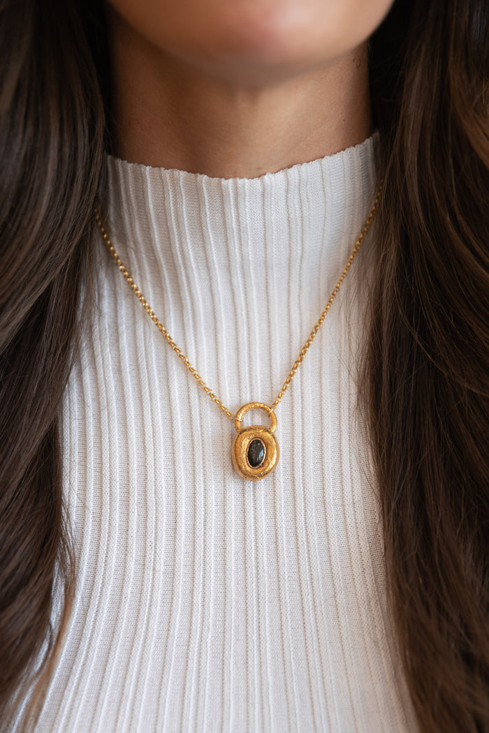 Oracle Collection: Gold Sheen Obsidian on an 18" Gold-Filled Chain