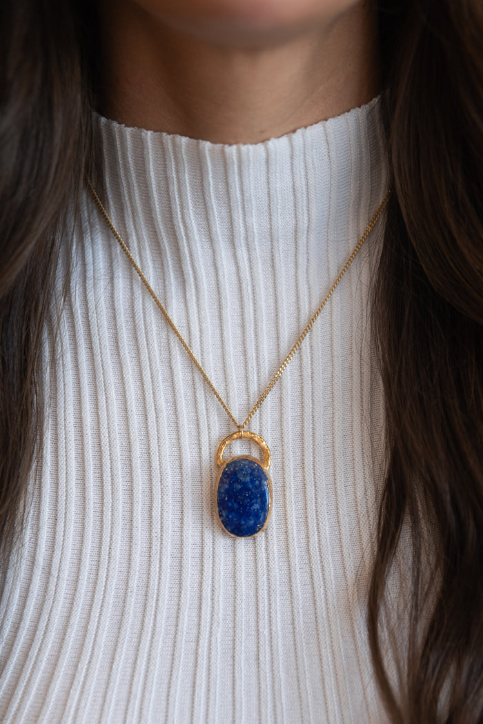 Oracle Collection: Lapis Lazuli on a 20" Gold-Filled Chain