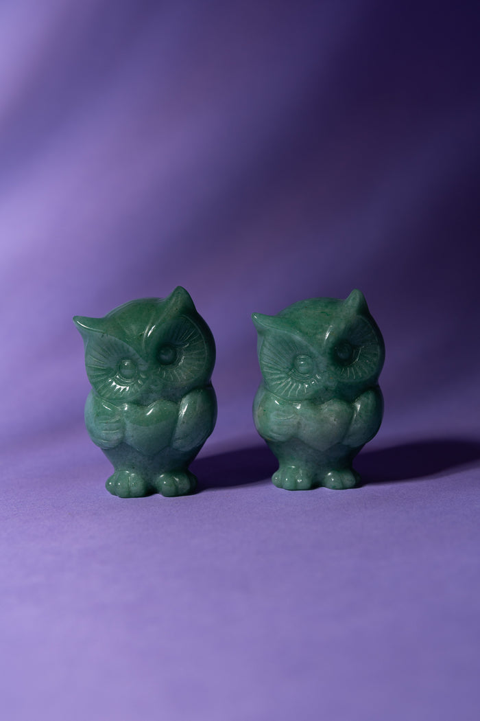 Green Aventurine Owl