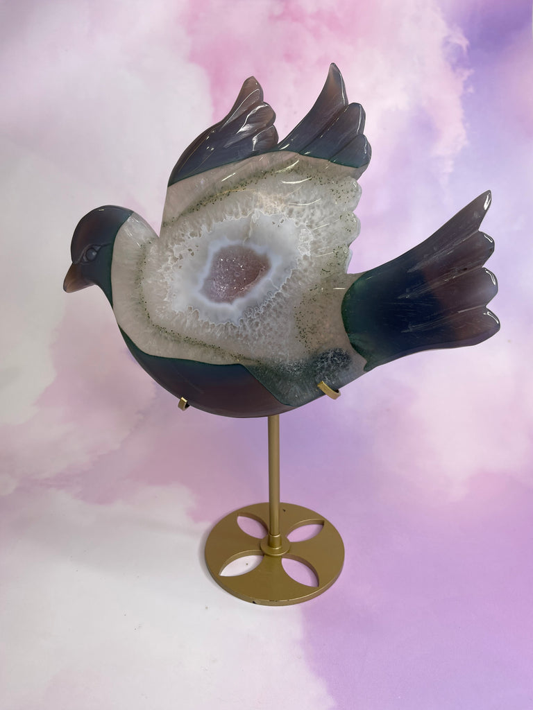 Druzy Agate Bird