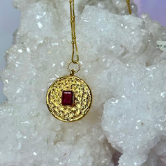 Ruby Flower of Life Pendant