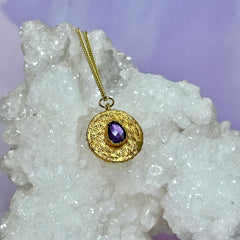 Amethyst Flower of Life Pendant