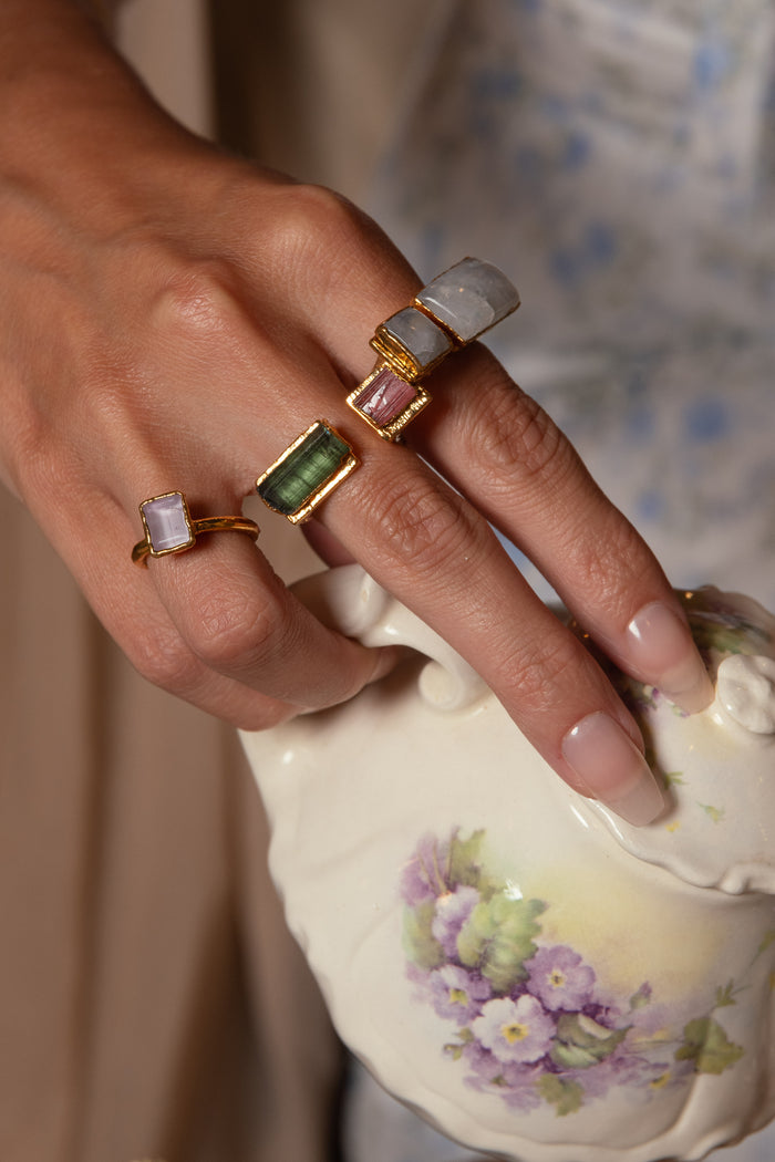 Tourmaline Double Ring