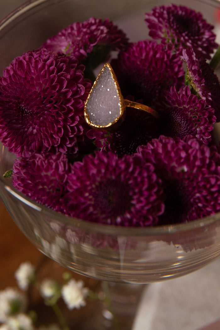 Druzy Amethyst Rings