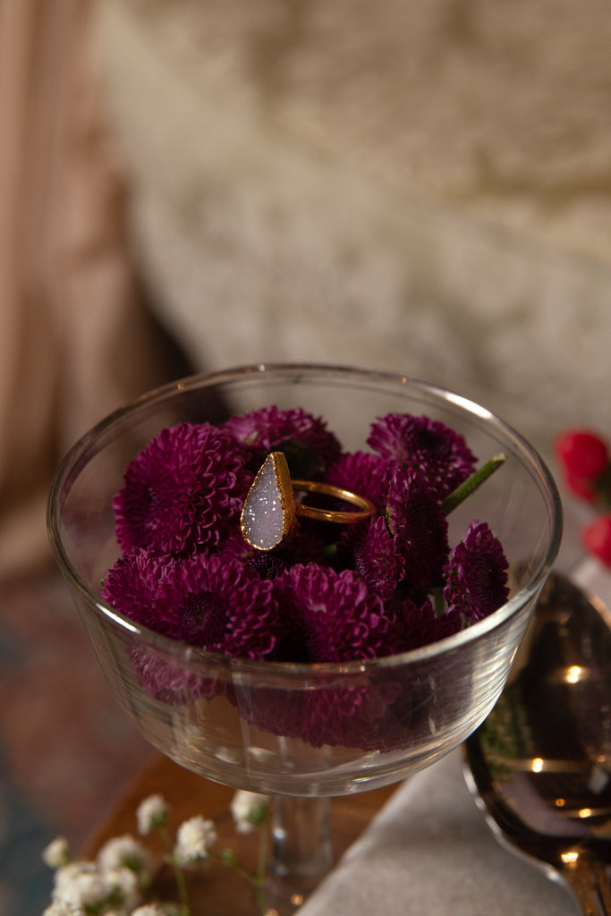 Druzy Amethyst Rings