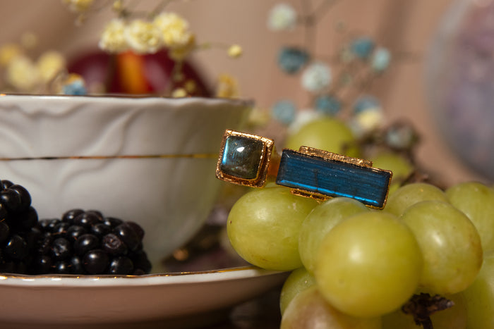 Labradorite Double Ring