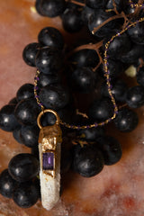 Angel Aura Druzy Quartz & Amethyst Empress Pendant