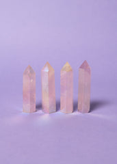 Aura Rose Quartz Points