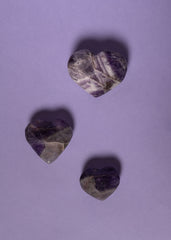 Chevron Amethyst Hearts