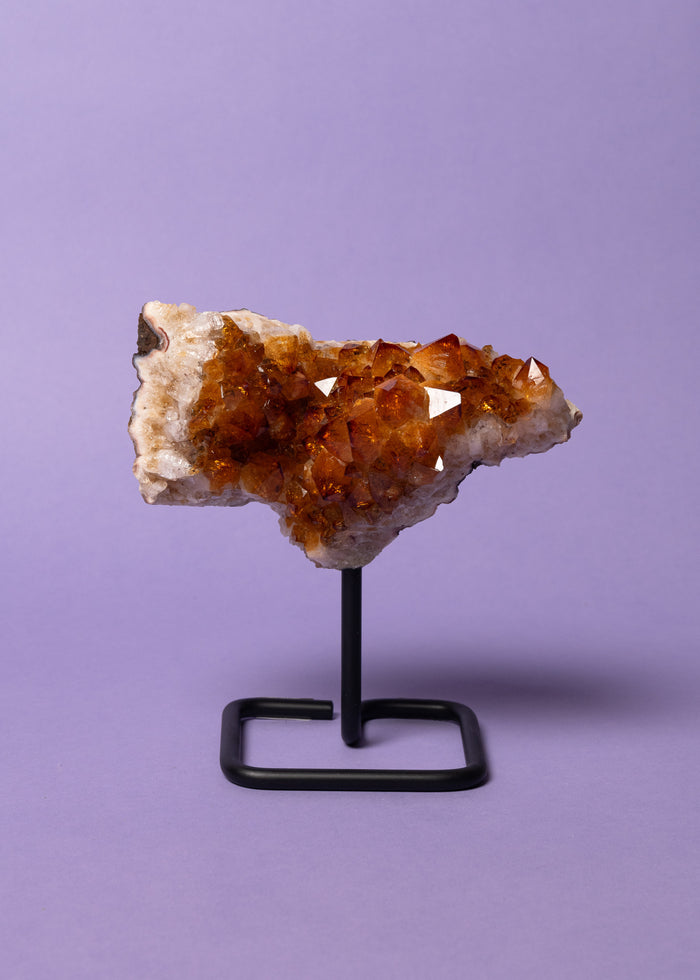 Citrine Cluster on stand (Heat Treated Amethyst)