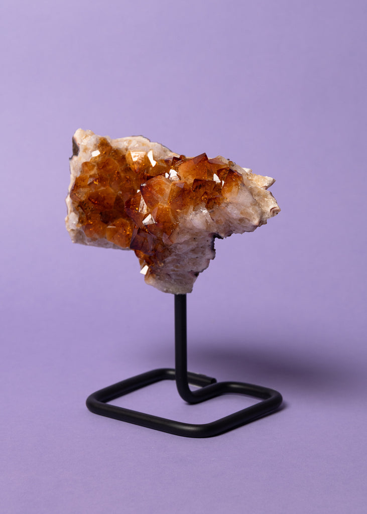 Citrine Cluster on stand (Heat Treated Amethyst)
