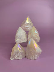 Aura Rose Quartz Points