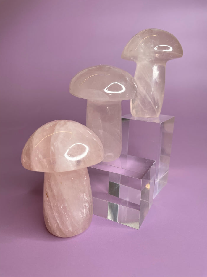 Rose Quartz Mushrooms