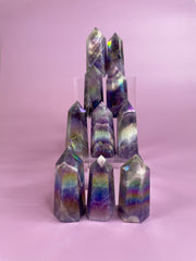 Aura Amethyst Points