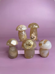 Flower Agate Mushrooms
