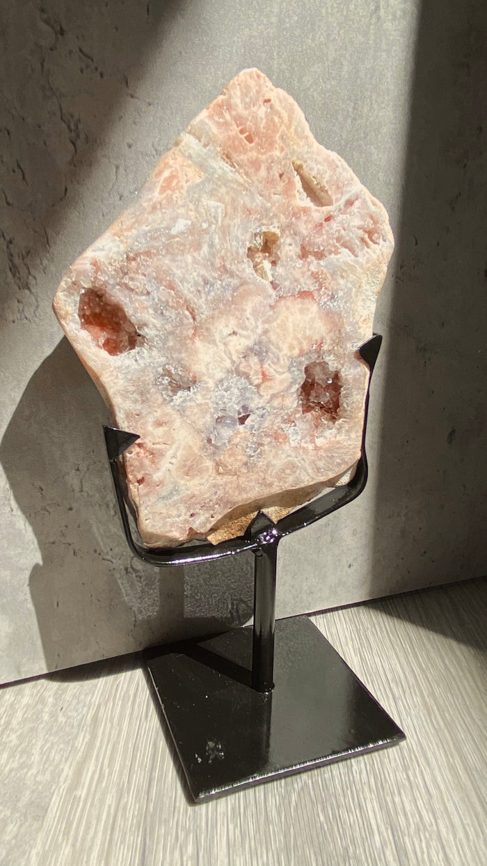 Pink Amethyst Druzy (on stand)