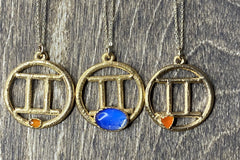 Gemini 24k Gold Pendants