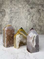 Druzy Agate Towers (Warm Tones)