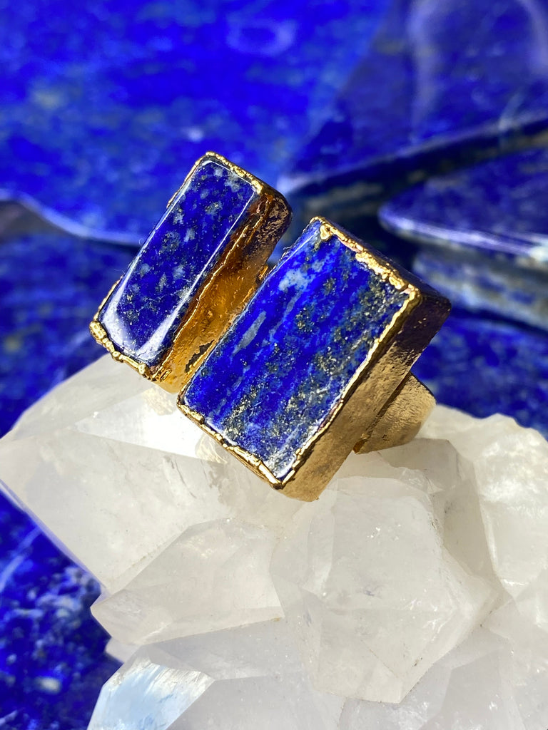 Lapis Lazuli Double Ring