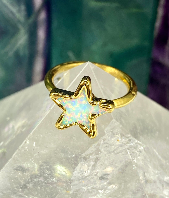 Opal Star Ring