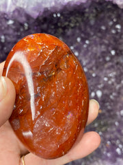 Hematoid Quartz Palm Stones