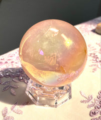 Aura Rose Quartz Sphere