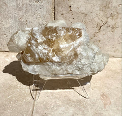 Golden Calcite, Apophyllite and Chalcedony Specimen
