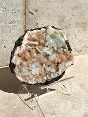 Apophyllite, Heulandite and Pink Chalcedony Specimen