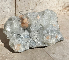 Apophyllite, Stilbite, and Blue Chalcedony Gem Specimen