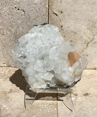 Gemmy Apophyllite, Stilbite and Chalcedony Specimen