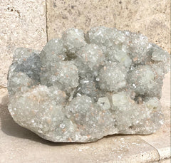 Apophyllite Flowers, Stilbite, Chalcedony and Quartz Stalactite Specimen