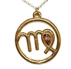 Virgo Topaz 24k Gold Pendant