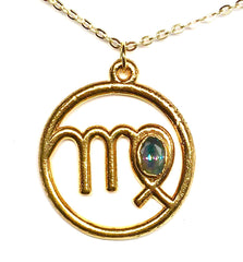 Virgo Mystic Topaz 24k Gold Pendant