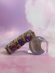 Aura Druzy Quartz Moons