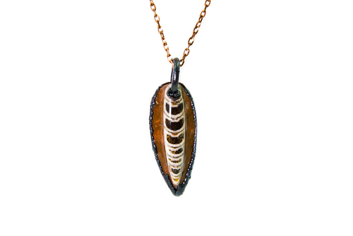 Orthoceras Brown Fossil Pendant
