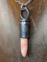 Rhodonite Bullet Necklace