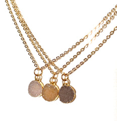 Amethyst Druzy Pendants