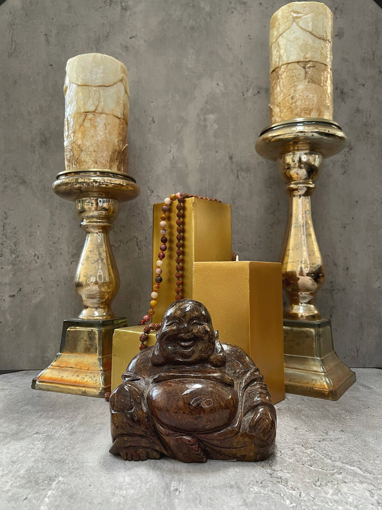 Bronzite Carved Buddha
