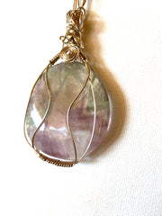 Fluorite Wire Wrap Pendant